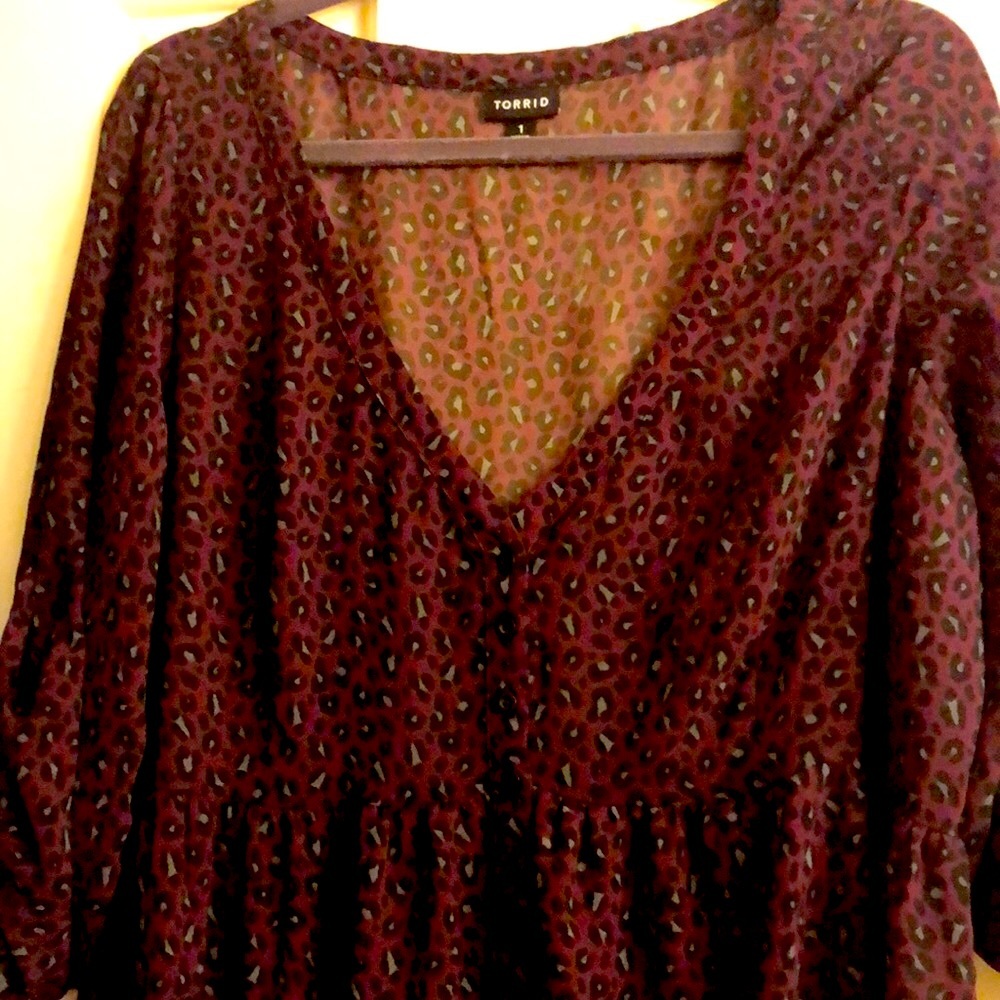 Torrid Purple Leopard Print Dress